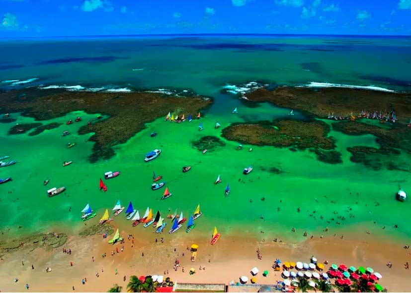 Passeio aéreo em Porto de Galinhas