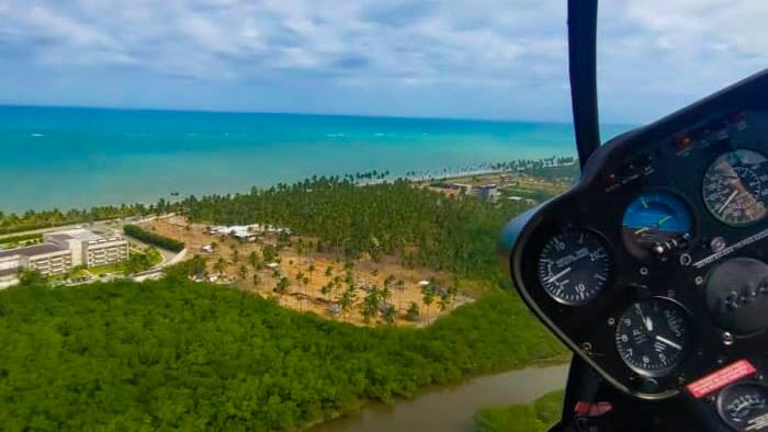 passeio de helicóptero em Trancoso